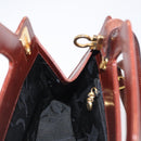 Salvatore Ferragamo Gancini Shoulder Bag Leather Brown Gold Auth 159579-21