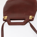 Salvatore Ferragamo Gancini Shoulder Bag Leather Brown Gold Auth 159579-6
