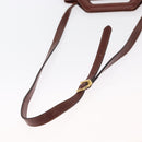 Salvatore Ferragamo Gancini Shoulder Bag Leather Brown Gold Auth 159579-9