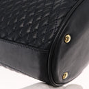 BALLY Chain Shoulder Bag Leather Navy Gold Auth 159580-9