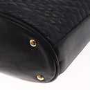 BALLY Chain Shoulder Bag Leather Navy Gold Auth 159580-16