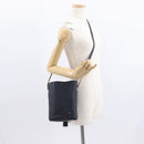 BALLY Chain Shoulder Bag Leather Navy Gold Auth 159580-22
