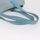 CHANEL New Travel Line Tote Bag Nylon Light Blue Silver CC Auth 159581-8