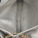 CHANEL 2.55 Matelasse Chain Shoulder Bag Calf Skin Silver Gold CC Auth 159583-10