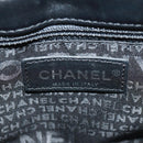 CHANEL Schoudertas met ketting Camellia No.5 Velours Zwart Zilveren CC Auth 159584V-23