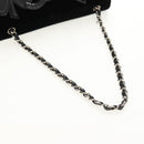 CHANEL Schoudertas met ketting Camellia No.5 Velours Zwart Zilveren CC Auth 159584V-7