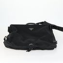 PRADA Garment Cover Nylon Black Silver Auth 159585-11