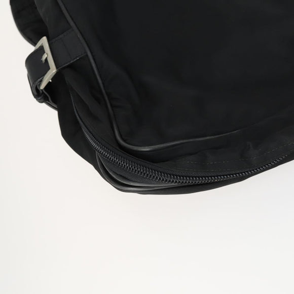 PRADA Garment Cover Nylon Black Silver Auth 159585