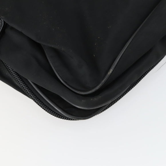 PRADA Garment Cover Nylon Black Silver Auth 159585