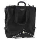 PRADA Garment Cover Nylon Black Silver Auth 159585-1