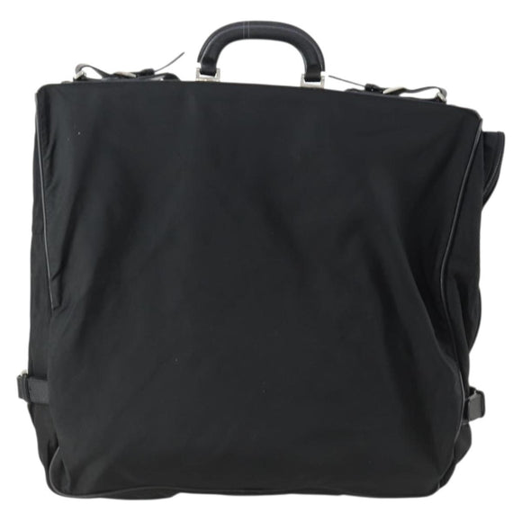 PRADA Garment Cover Nylon Black Silver Auth 159585