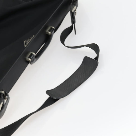 PRADA Garment Cover Nylon Black Silver Auth 159585