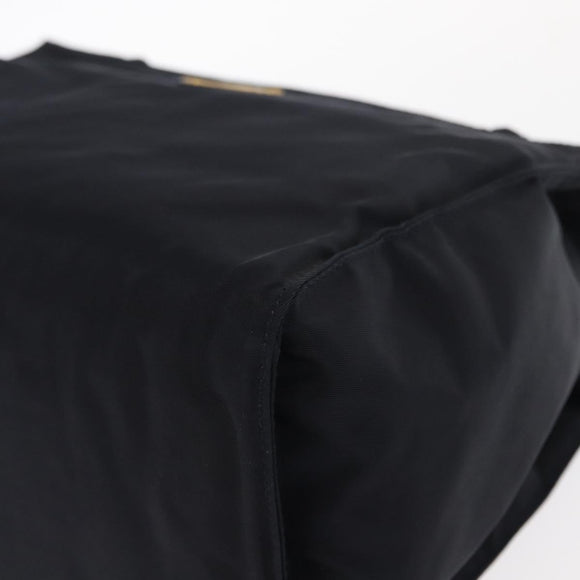 PRADA Hand Bag Nylon Navy Gold Auth 159587