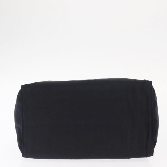 PRADA Hand Bag Nylon Navy Gold Auth 159587