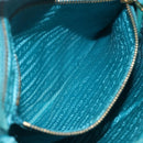 PRADA Shoulder Bag Nylon Light Blue Gold Auth 159589-22