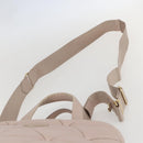 PRADA Hand Bag Leather 2way Pink Gold Auth 159590-14