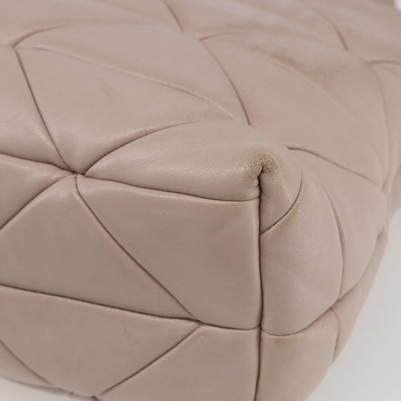 PRADA Hand Bag Leather 2way Pink Gold Auth 159590