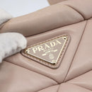 PRADA Hand Bag Leather 2way Pink Gold Auth 159590-18