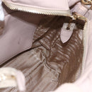 PRADA Hand Bag Leather 2way Pink Gold Auth 159590-21