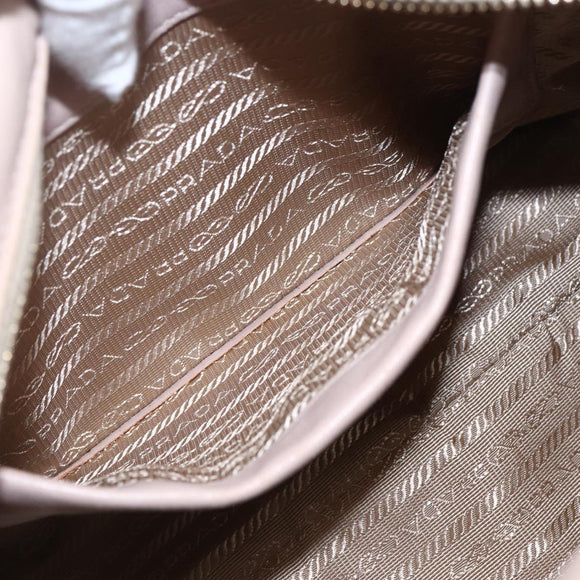 PRADA Hand Bag Leather 2way Pink Gold Auth 159590