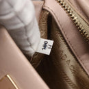 PRADA Hand Bag Leather 2way Pink Gold Auth 159590-12