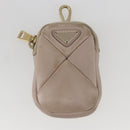 PRADA Hand Bag Leather 2way Pink Gold Auth 159590-24