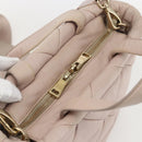PRADA Hand Bag Leather 2way Pink Gold Auth 159590-6