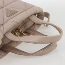 PRADA Hand Bag Leather 2way Pink Gold Auth 159590-7