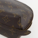 LOUIS VUITTON Monogram Trousse Demi Ronde Cosmetic Pouch M47520 LV Auth 159591-10