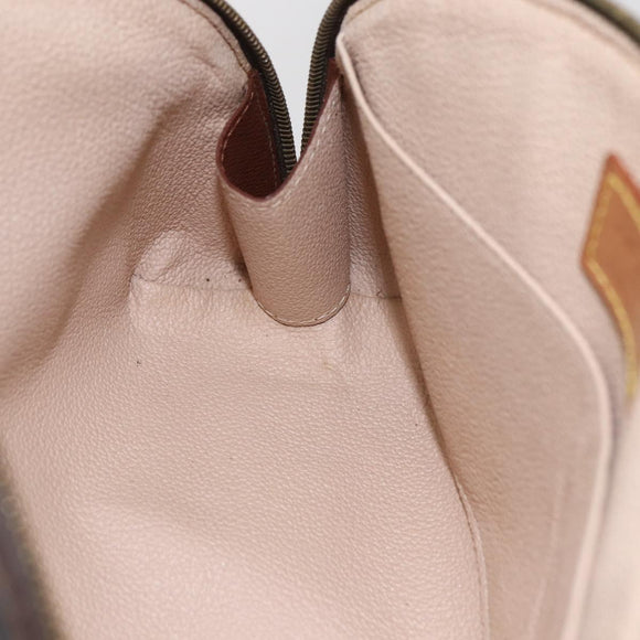 LOUIS VUITTON Monogram Trousse Demi Ronde Cosmetic Pouch M47520 LV Auth 159591