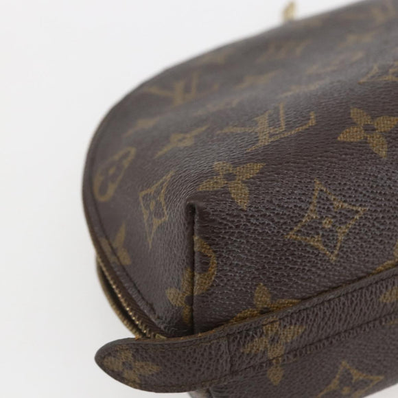 LOUIS VUITTON Monogram Trousse Demi Ronde Cosmetic Pouch M47520 LV Auth 159591
