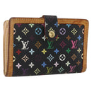 LOUIS VUITTON Multicolor Portefeuille Viennois Wallet Black M92988 Auth 159599-1