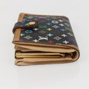 LOUIS VUITTON Multicolor Portefeuille Viennois Wallet Black M92988 Auth 159599-3