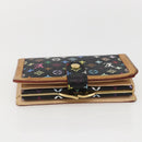 LOUIS VUITTON Multicolor Portefeuille Viennois Wallet Black M92988 Auth 159599-5