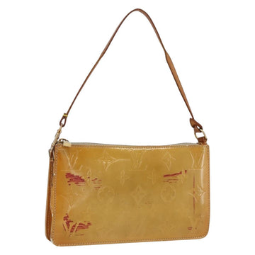 LOUIS VUITTON Monogram Vernis Lexington Pouch Beige M91010 LV Auth 159601
