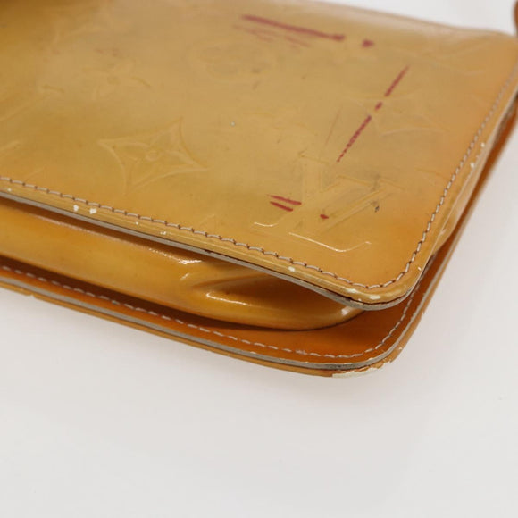 LOUIS VUITTON Monogram Vernis Lexington Pouch Beige M91010 LV Auth 159601