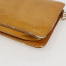 LOUIS VUITTON Monogram Vernis Lexington Pouch Beige M91010 LV Auth 159601-15