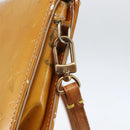 LOUIS VUITTON Monogram Vernis Lexington Pouch Beige M91010 LV Auth 159601-17