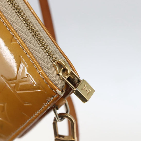 LOUIS VUITTON Monogram Vernis Lexington Pouch Beige M91010 LV Auth 159601