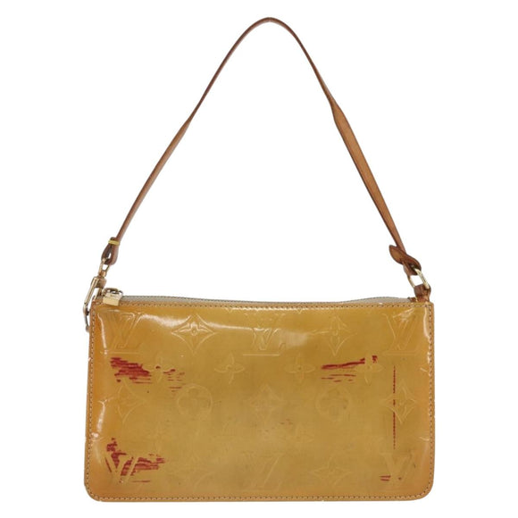 LOUIS VUITTON Monogram Vernis Lexington Pouch Beige M91010 LV Auth 159601