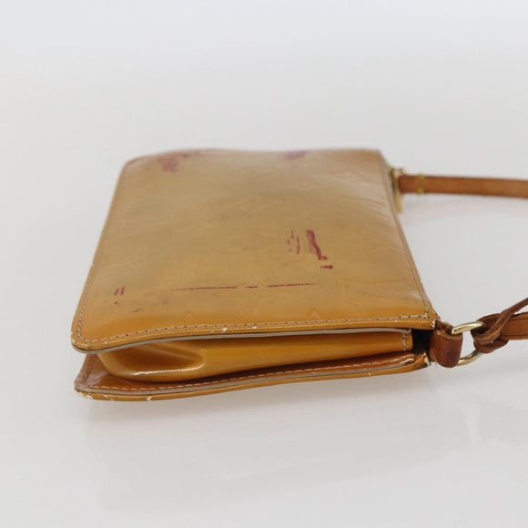 LOUIS VUITTON Monogram Vernis Lexington Pouch Beige M91010 LV Auth 159601