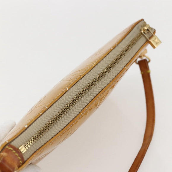 LOUIS VUITTON Monogram Vernis Lexington Pouch Beige M91010 LV Auth 159601
