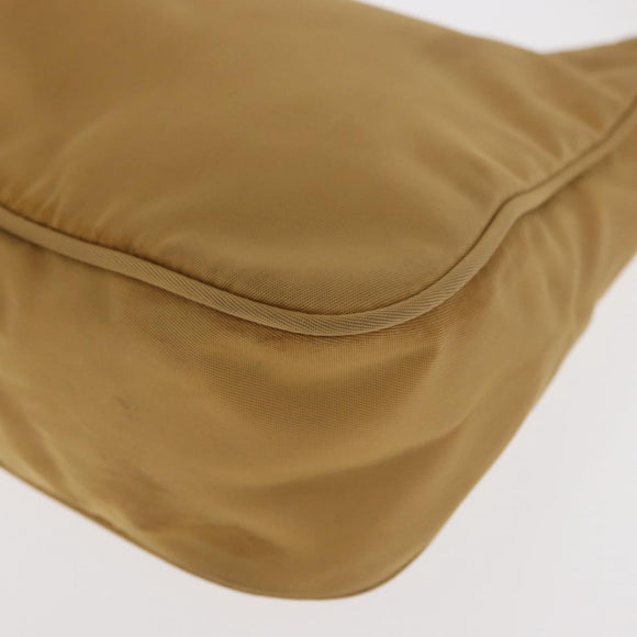 PRADA Hand Pouch Nylon Yellow Auth 159602