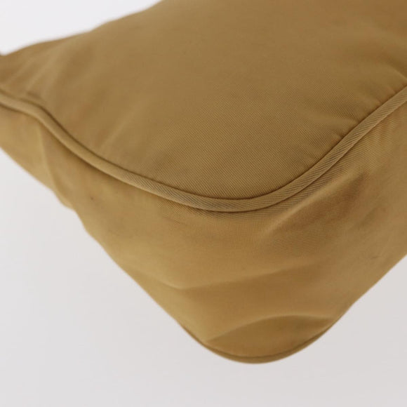 PRADA Hand Pouch Nylon Yellow Auth 159602