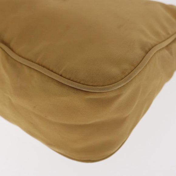 PRADA Hand Pouch Nylon Yellow Auth 159602