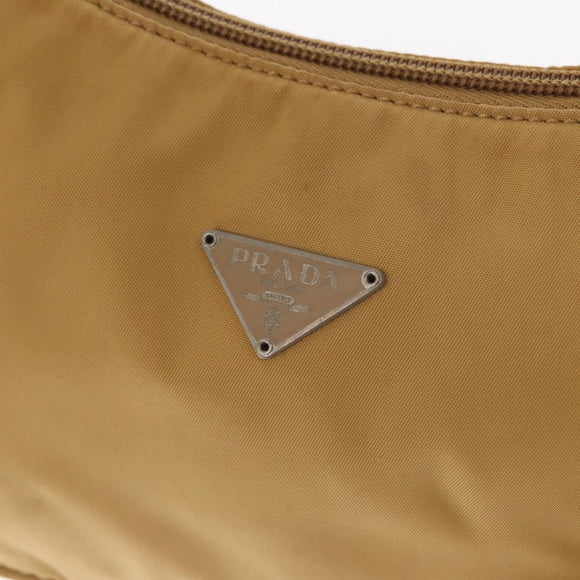 PRADA Hand Pouch Nylon Yellow Auth 159602