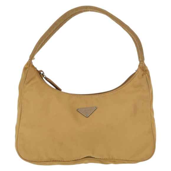 PRADA Hand Pouch Nylon Yellow Auth 159602