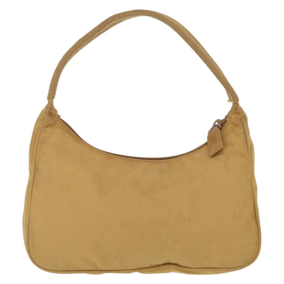 PRADA Hand Pouch Nylon Yellow Auth 159602