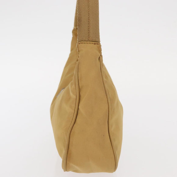 PRADA Hand Pouch Nylon Yellow Auth 159602