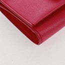 Salvatore Ferragamo Shoulder Wallet Leather Pink Gold Auth 159605V-17